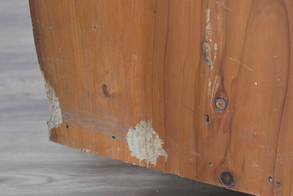 アンティーク家具　和製アンティーク　大正昭和初期　シンプルなデザインが取り入れやすい重ね箪笥(時代箪笥、ローボード、テレビ台)(R-039857)