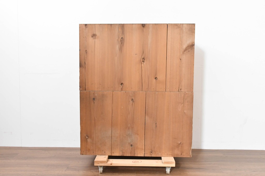 アンティーク家具　和製アンティーク　大正昭和初期　シンプルなデザインが取り入れやすい重ね箪笥(時代箪笥、ローボード、テレビ台)(R-039857)