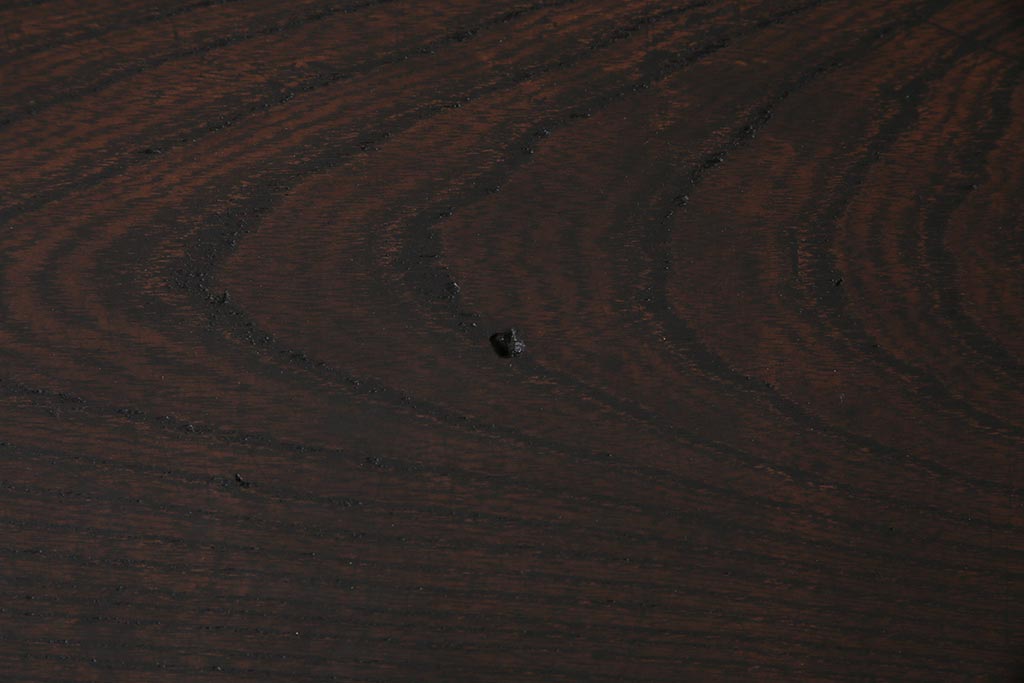 アンティーク家具　明治期　箪笥リメイク　三方ケヤキ材　上手物　フラップダウン扉の脚付きテレビ台(テレビボード、リビングボード)(R-039859)