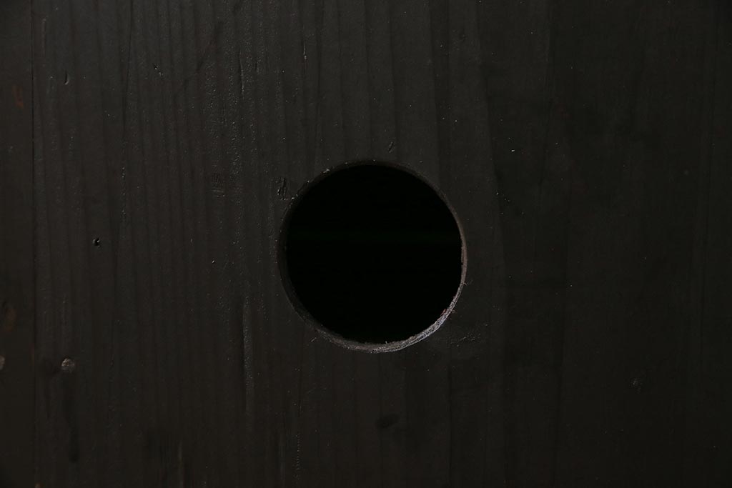 アンティーク家具　明治期　箪笥リメイク　三方ケヤキ材　上手物　フラップダウン扉の脚付きテレビ台(テレビボード、リビングボード)(R-039859)