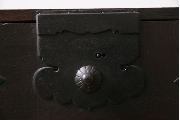 アンティーク家具　和製アンティーク　明治期　桐材　関東産　古箪笥リメイク　脚付き　フラップダウン扉　味わい溢れる佇まいが魅力的なリビングボード(テレビボード、テレビ台、ローボード)(R-039860)