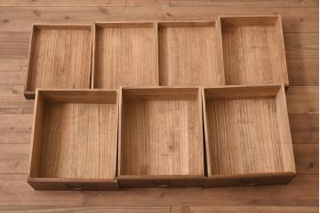 アンティーク家具　指物家具　前面桑材　網代扉　透かし入り　上手物の茶棚(飾り棚、収納棚)(R-039862)