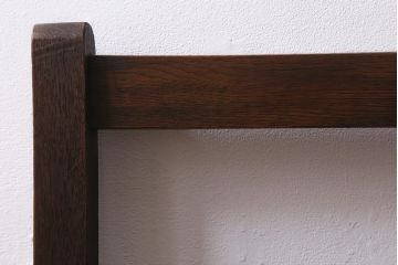 アンティーク家具　和製アンティーク　樫材　素朴な風合いがレトロな木製チェア(椅子、板座チェア)(R-039873)