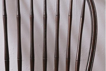 中古　松本民芸家具　ケヤキ材　上品でクラシカルな雰囲気漂うループバックチェアI(ダイニングチェア、椅子、板座チェア)(R-039875)