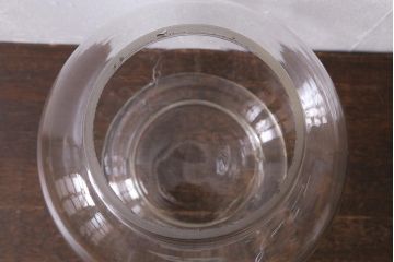 レトロ雑貨　昭和レトロ　丸いフォルムが可愛らしい地球瓶(ガラス瓶、ガラスビン)(R-039877)