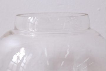 レトロ雑貨　昭和レトロ　丸いフォルムが可愛らしい地球瓶(ガラス瓶、ガラスビン)(R-039877)