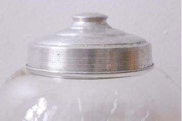 レトロ雑貨　昭和レトロ　丸いフォルムが可愛らしい地球瓶(ガラス瓶、ガラスビン)(R-039877)