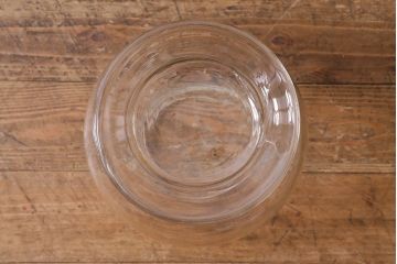レトロ雑貨　昭和レトロ　丸いフォルムが可愛らしい地球瓶(ガラス瓶、ガラスビン)(R-039877)