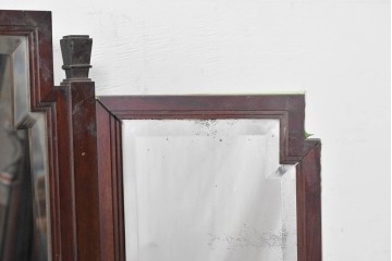 和製ヴィンテージ　昭和中期　アールデコデザインの三面鏡ドレッサー　(R-039881)