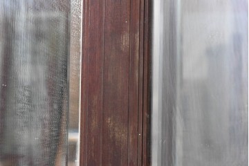 和製ヴィンテージ　昭和中期　アールデコデザインの三面鏡ドレッサー　(R-039881)