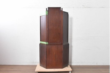 和製ヴィンテージ　昭和中期　アールデコデザインの三面鏡ドレッサー　(R-039881)