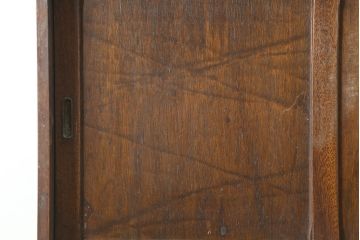 和製アンティーク　昭和中期　ワラン材　作業台付き　たっぷり収納できる昭和レトロな木製食器棚(カップボード、収納棚、戸棚)(R-039888)