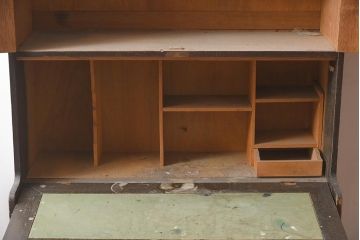 アンティーク家具　シックなデザインがおしゃれなライティングビューロー(デスク、在宅ワーク、在宅用簿記机)(R-039889)