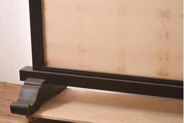 アンティーク家具　昭和中期　漆塗り　和の風情を演出する大振りなサイズの衝立(つい立て、パーテーション)(R-039890)