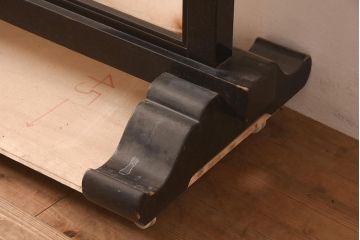 アンティーク家具　昭和中期　漆塗り　和の風情を演出する大振りなサイズの衝立(つい立て、パーテーション)(R-039890)