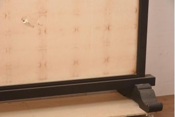 アンティーク家具　昭和中期　漆塗り　和の風情を演出する大振りなサイズの衝立(つい立て、パーテーション)(R-039890)