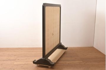アンティーク家具　昭和中期　漆塗り　和の風情を演出する大振りなサイズの衝立(つい立て、パーテーション)(R-039890)