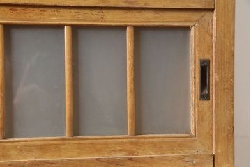 アンティーク家具　昭和中期　レトロな佇まいの作業台付き食器棚(収納棚、戸棚、キャビネット)(R-039892)