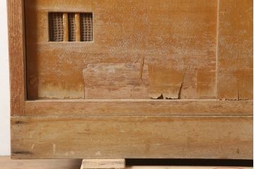 アンティーク家具　昭和中期　レトロな佇まいの作業台付き食器棚(収納棚、戸棚、キャビネット)(R-039892)