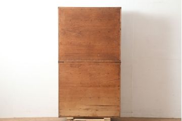 アンティーク家具　昭和中期　レトロな佇まいの作業台付き食器棚(収納棚、戸棚、キャビネット)(R-039892)