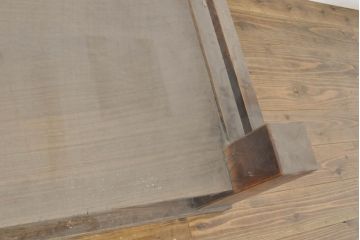 アンティーク家具　明治大正期　総ケヤキ材　大振りなサイズのシンプルな置き床(飾り台、棚)(R-039893)