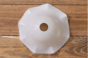 イギリスヴィンテージ照明　上品なフリルシェードのペンダントライト(ランプシェード、天井照明、吊り下げ照明、ビンテージ)(R-039905)