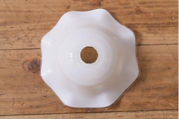 イギリスヴィンテージ照明　上品なフリルシェードのペンダントライト(ランプシェード、天井照明、吊り下げ照明、ビンテージ)(R-039906)