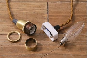 イギリスヴィンテージ照明　上品なフリルシェードのペンダントライト(ランプシェード、天井照明、吊り下げ照明、ビンテージ)(R-039907)