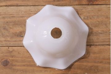 ヴィンテージ照明　イギリスビンテージ　上品なフリルシェードのペンダントライト(ランプシェード、天井照明、吊り下げ照明)(R-039919)