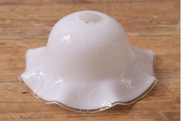 ヴィンテージ照明　イギリスビンテージ　上品なフリルシェードのペンダントライト(ランプシェード、天井照明、吊り下げ照明)(R-039919)