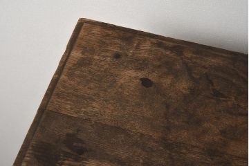 アンティーク家具　和製アンティーク　昭和初期　栓材　レトロな佇まいが目を惹く平机(デスク、ワークデスク、在宅ワーク、在宅用)(R-039926)