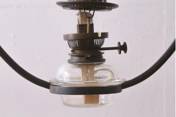 ヴィンテージ雑貨　イギリスビンテージ　8分芯　HINKS　1950年　メンズライクにおすすめな吊り下げ式オイルランプ(ランタン、ハンギングランプ)(R-039933)