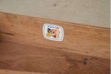 アンティーク家具　昭和初期　ナラ材　使い込まれた木の風合いが魅力の文机(両袖机、座机、ローテーブル)(R-039937)