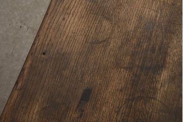 アンティーク家具　昭和初期　ナラ材　使い込まれた木の風合いが魅力の文机(両袖机、座机、ローテーブル)(R-039937)