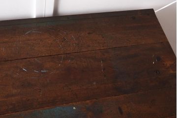 ヴィンテージ家具　アイアンフレーム　ジャンクな雰囲気が魅力の作業台(鉄脚テーブル、ビンテージ)(R-039938)