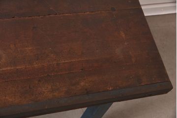 ヴィンテージ家具　アイアンフレーム　ジャンクな雰囲気が魅力の作業台(鉄脚テーブル、ビンテージ)(R-039939)