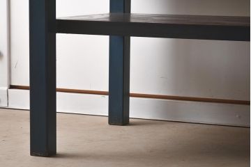 ヴィンテージ家具　アイアンフレーム　ジャンクな雰囲気が魅力の作業台(鉄脚テーブル、ビンテージ)(R-039939)