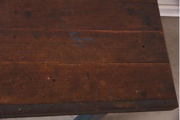 ヴィンテージ家具　アイアンフレーム　ジャンクな雰囲気が魅力の作業台(鉄脚テーブル、ビンテージ)(R-039940)