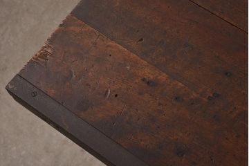 ヴィンテージ家具　アイアンフレーム　ジャンクな雰囲気が魅力の作業台(鉄脚テーブル、ビンテージ)(R-039940)