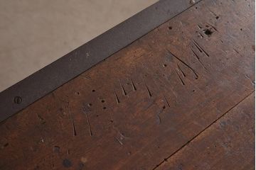 ヴィンテージ家具　アイアンフレーム　ジャンクな雰囲気が魅力の作業台(鉄脚テーブル、ビンテージ)(R-039940)