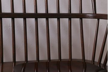 中古　松本民芸家具　#513型　3人掛け　長ウィンザーチェア(三人掛ベンチ、長椅子、ウインザーチェア)(R-039942)