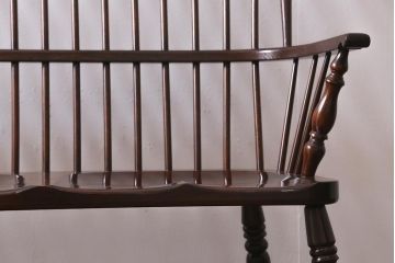 中古　松本民芸家具　#513型　3人掛け　長ウィンザーチェア(三人掛ベンチ、長椅子、ウインザーチェア)(R-039942)