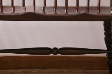 中古　松本民芸家具　#513型　3人掛け　長ウィンザーチェア(三人掛ベンチ、長椅子、ウインザーチェア)(R-039942)