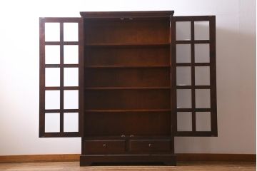 中古　北海道民芸家具　#115　落ち着きのある佇まいが魅力のブックケース(本箱、収納棚、戸棚)(R-039944)