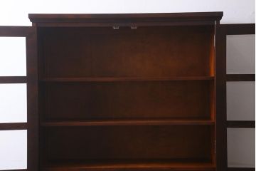 中古　北海道民芸家具　#115　落ち着きのある佇まいが魅力のブックケース(本箱、収納棚、戸棚)(R-039944)