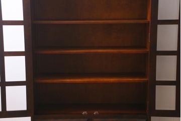 中古　北海道民芸家具　#115　落ち着きのある佇まいが魅力のブックケース(本箱、収納棚、戸棚)(R-039944)