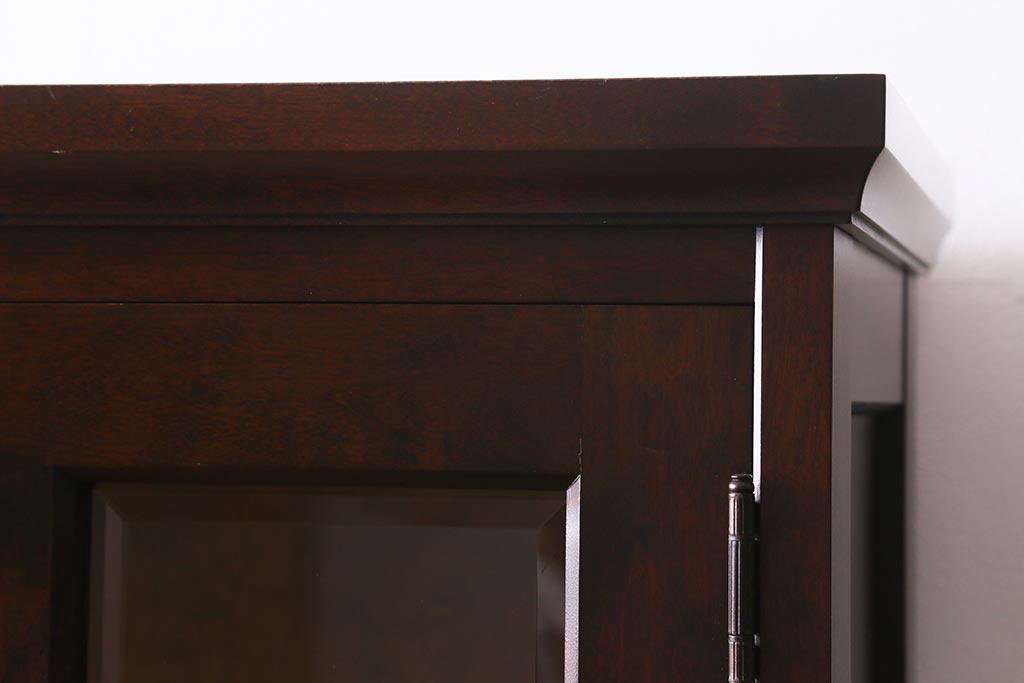 中古　北海道民芸家具　#115　落ち着きのある佇まいが魅力のブックケース(本箱、収納棚、戸棚)(R-039944)