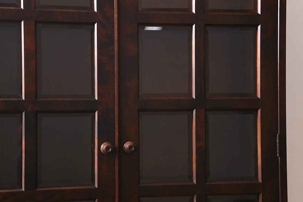 中古　北海道民芸家具　#115　落ち着きのある佇まいが魅力のブックケース(本箱、収納棚、戸棚)(R-039944)