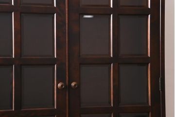 中古　北海道民芸家具　#115　落ち着きのある佇まいが魅力のブックケース(本箱、収納棚、戸棚)(R-039944)