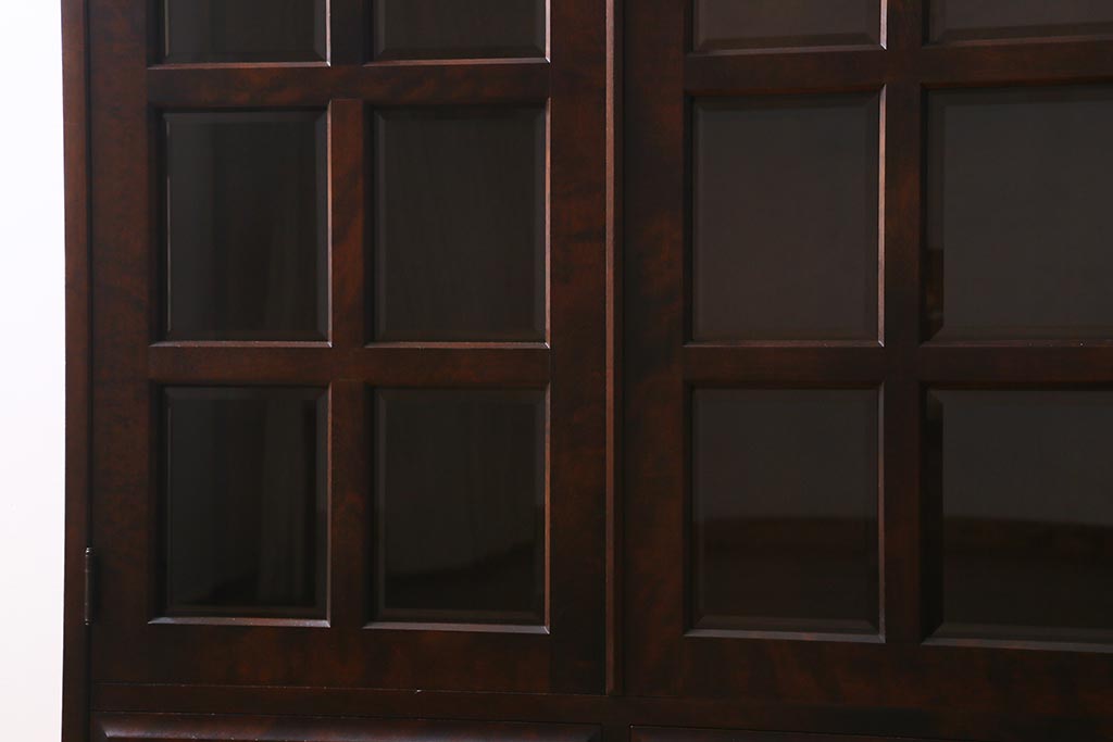 中古　北海道民芸家具　#115　落ち着きのある佇まいが魅力のブックケース(本箱、収納棚、戸棚)(R-039944)